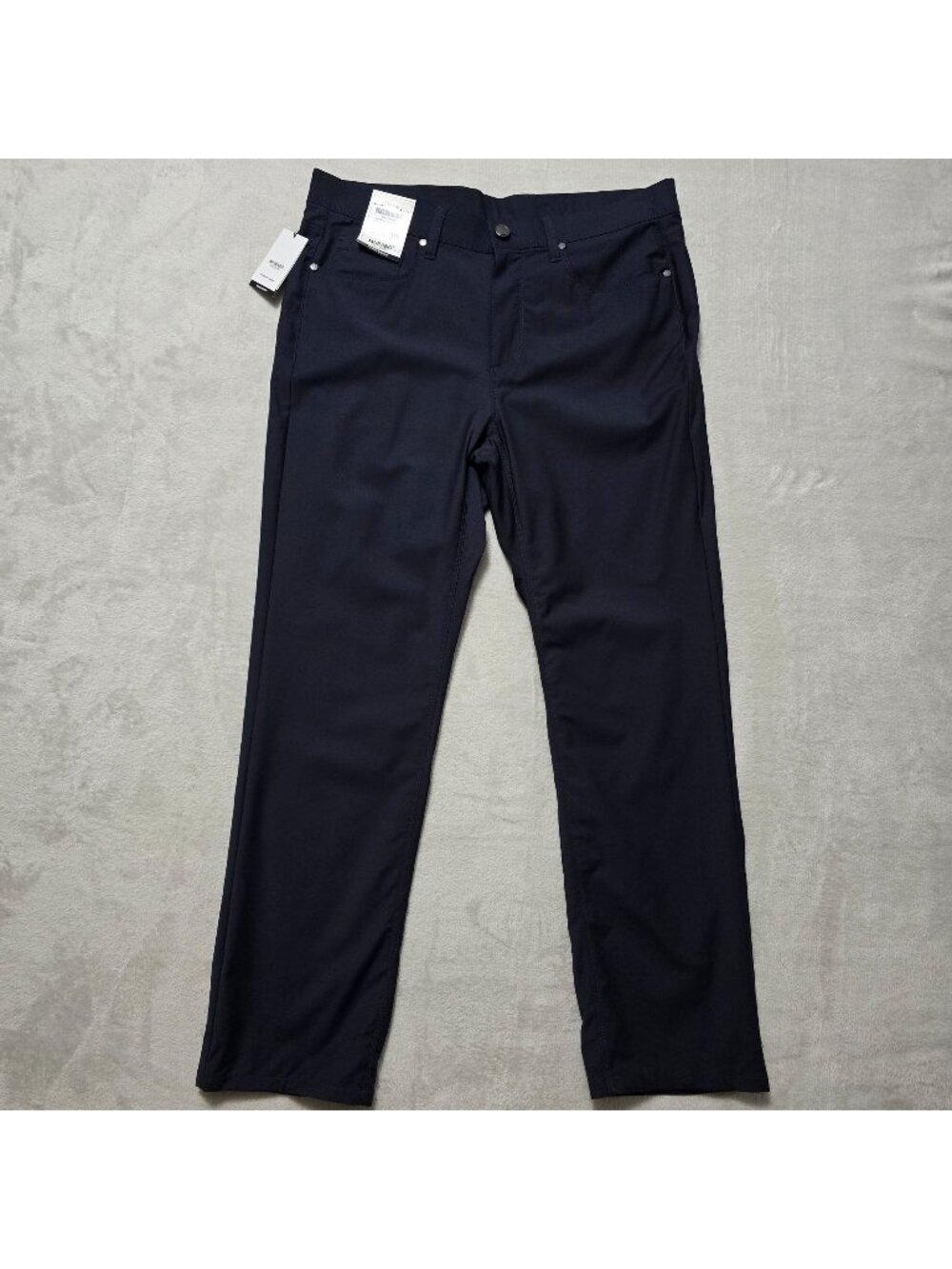 Murano Mens Blue Wool Evan Fit European Luxury Performance Pants 34x30